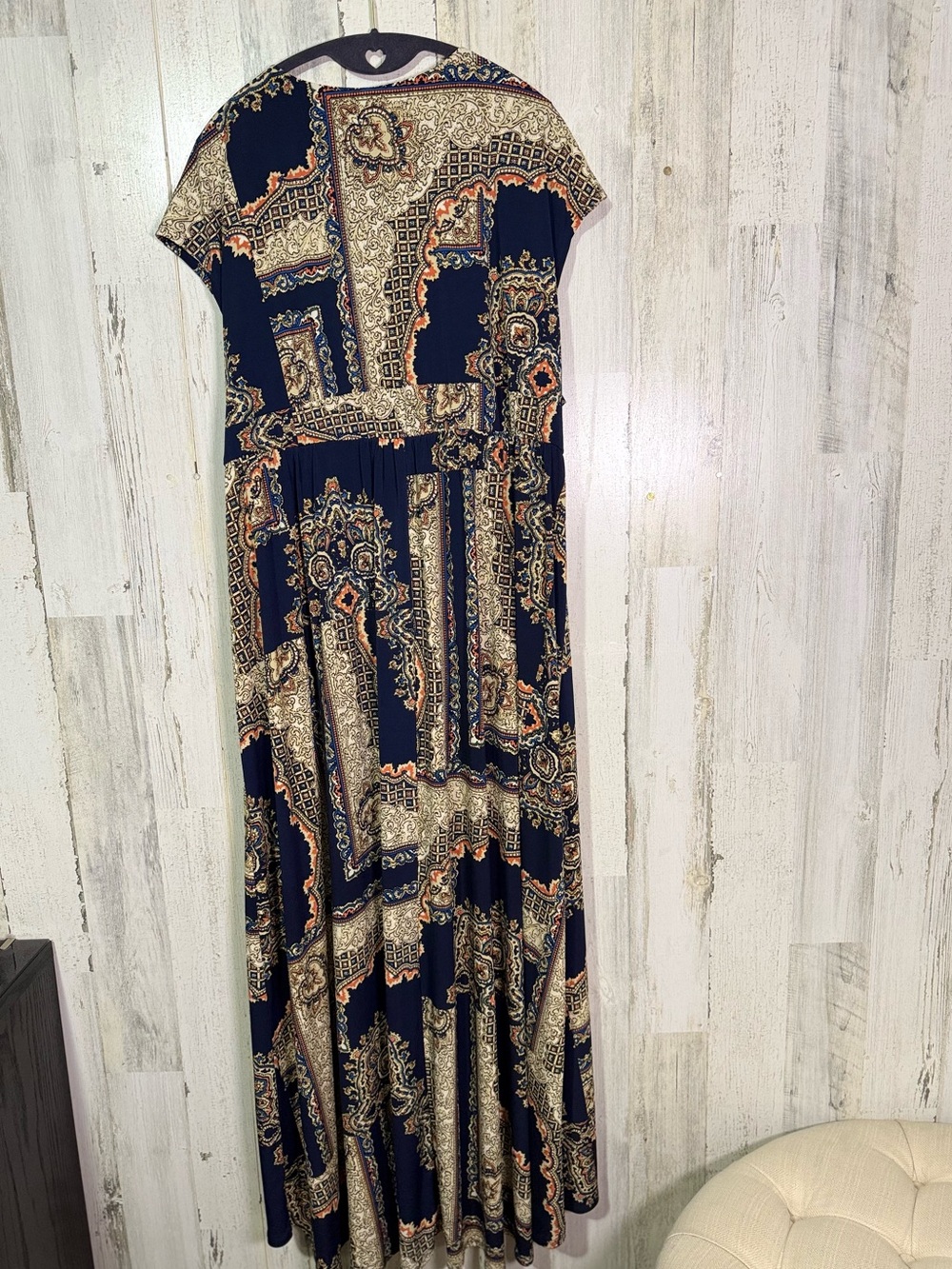 Cato Woman Paisley Patchwork V-Neck Maxi Dress Size 22W 24W Plus⁠ - Picture 6 of 8